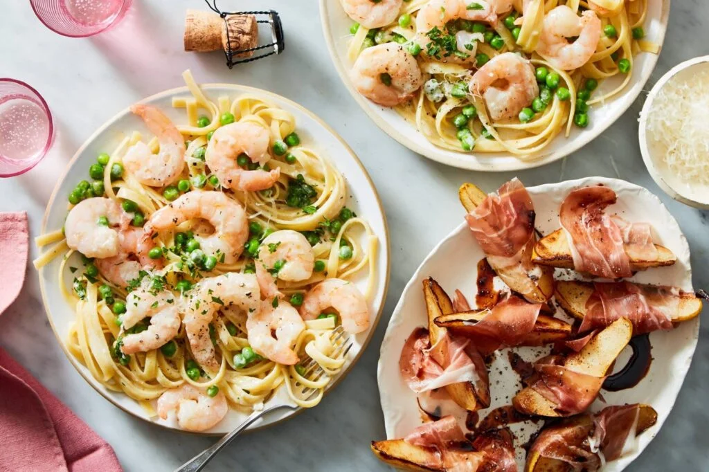 Plated home-cooked dinner from an affordable meal kit box