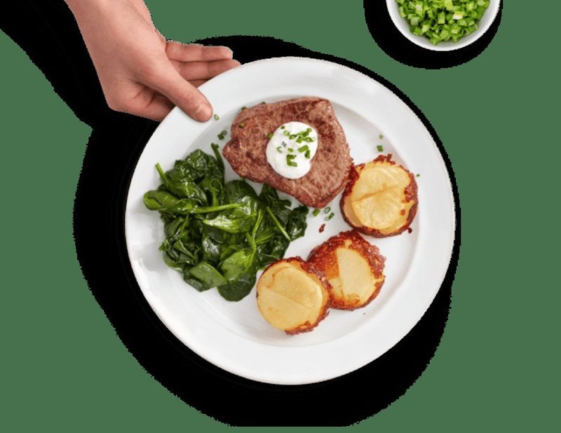 Home Chef oven-ready steak dinner from a family meal kit