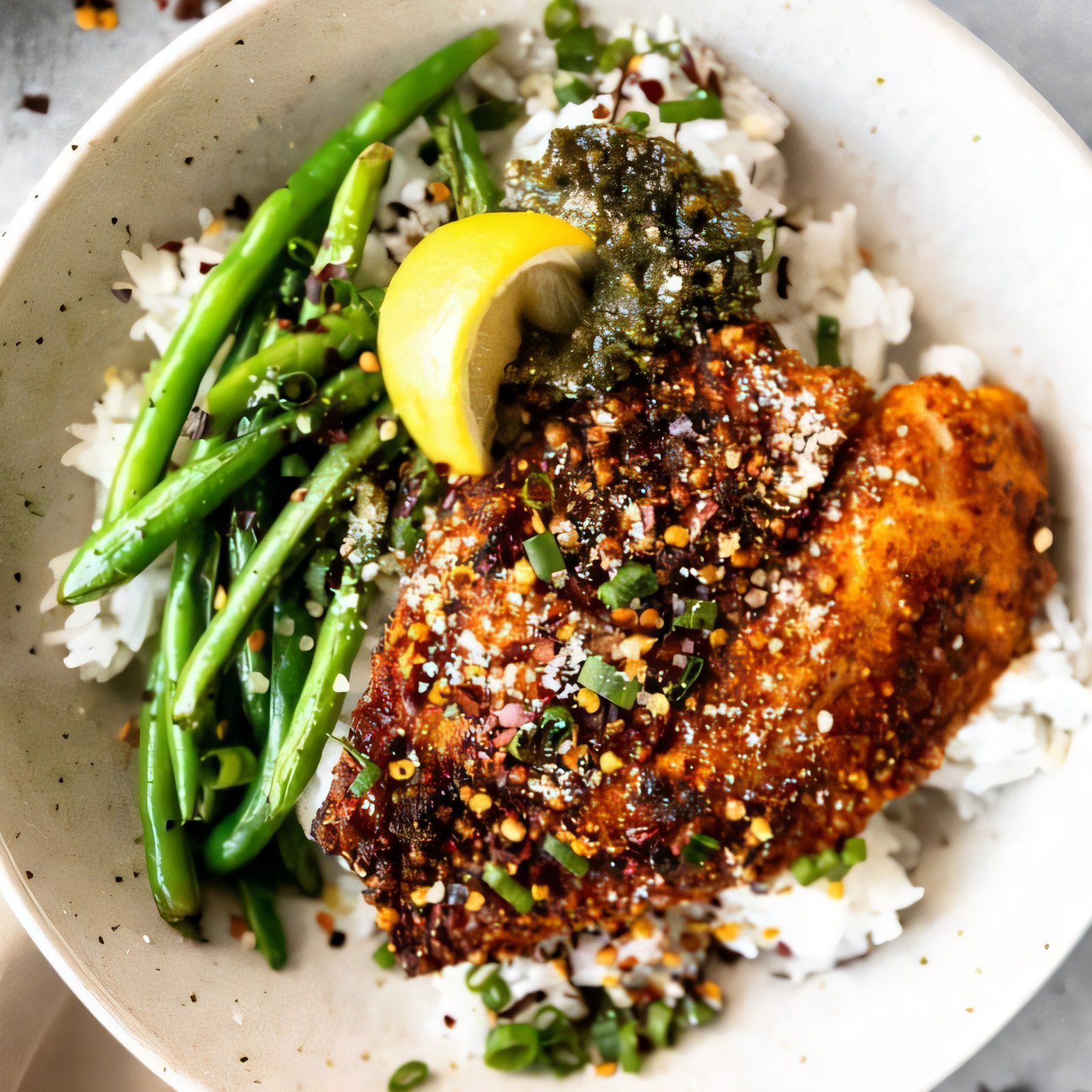 Parmesan crusted air fryer tilapia fillet plated