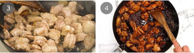 Ginger and chillies toasted in hot oil in a non-stick pan